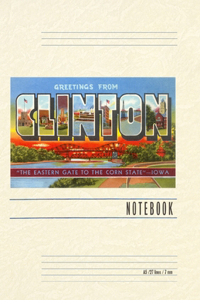 Vintage Lined Notebook Greetings from Clinton