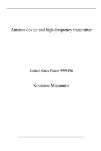 Antenna device and high-frequency transmitter