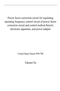Power factor correction circuit for regulating operating frequency control circuit of power factor correction circuit and control method thereof, electronic apparatus, and power adapter