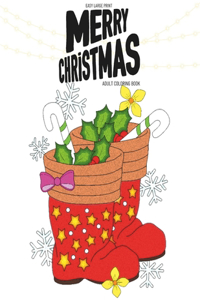 Easy Large Print Christmas Coloring Book for Adults