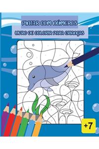 Pintar com números Livro de colorir para crianças