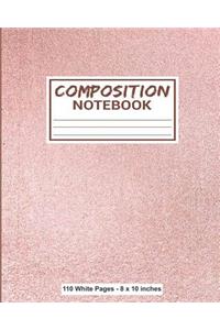 Composition Notebook 110 White Pages 8x10 inches