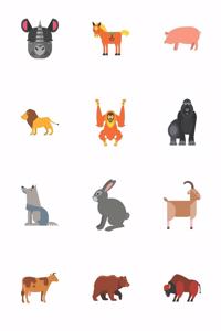 Animal Set Blank Lined Notebook