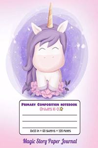 Primary Composition Notebook Grades K-2 Magic Story Paper Journal