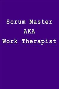 Scrum Master Aka Work Therapist
