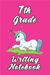 7th Grade Writing Notebook: 6x9 Unlined 120 Pages Glossy Writing Notebook of Grades for Boys and Girls