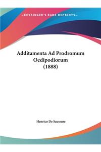 Additamenta Ad Prodromum Oedipodiorum (1888)