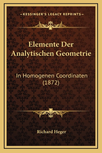 Elemente Der Analytischen Geometrie