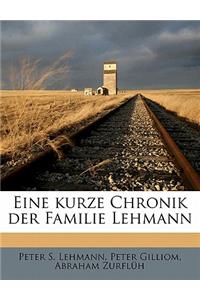 Eine Kurze Chronik Der Familie Lehmann