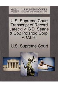 U.S. Supreme Court Transcript of Record Jarecki V. G.D. Searle & Co.