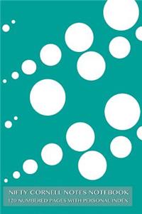 Nifty Cornell Notes Notebook 120 Numbered Pages with Personal Index