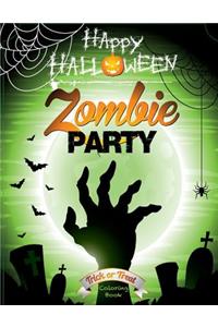 Happy Halloween Zombie Party Coloring Book