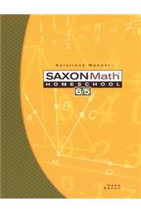 Saxon Math Homeschool 6/5: Solutions Manual