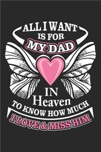 All i want is for my dad in heaven to know how much i love & miss him