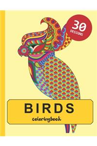 Birds Colouring Book 30 designs