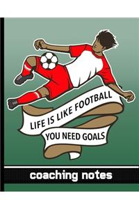 Life Is Like Football You Need Goals - Coaching Notes
