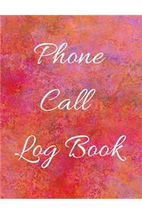 Phone Call Log Book