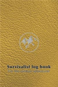 Survivalist log book for the outdoor adventurer