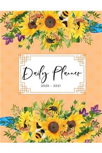 2020 2021 15 Months Sunflowers Daily Planner