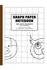 Graph Paper Notebook 1 Inch Squares