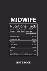 Nutritional Facts Midwife Awesome Notebook