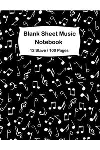 Blank Sheet Music Notebook