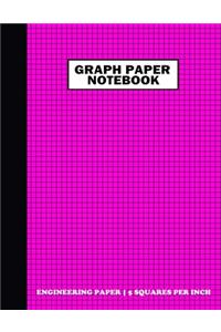 Graph Paper Notebook. Engineering Paper-5 Squares Per Inch