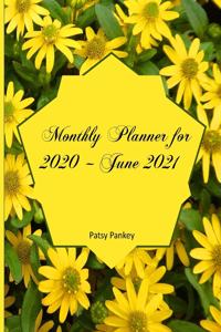Monthly Planner for 2020 - June 2021