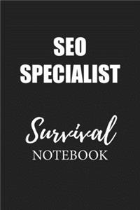 Seo Specialist Survival Notebook: Small Undated Weekly Planner for Work and Personal Everyday Use Habit Tracker Password Logbook Music Review Playlist Diary Journal