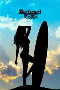 Surfergirl 2020 PLANNER MONTHLY & WEEKLY NOTEBOOK ORGANIZER