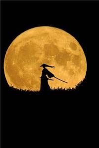 Samurai Silhouette Against the Moon Journal