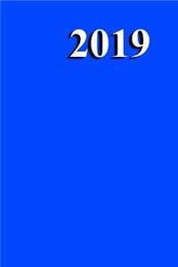 2019 Journal Blue Simple Plain Blue