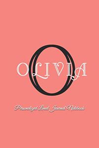 Olivia Personalized Lined Journal Notebook