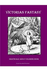 Victorian Fantasy Grayscale Adult Coloring Book