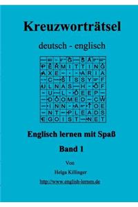 Englisch lernen mit Spaß. Kreuzworträtsel deutsch-englisch