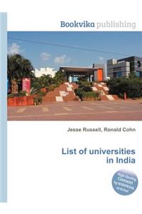 List of Universities in India