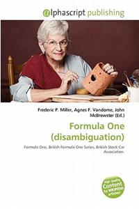 Formula One (Disambiguation)