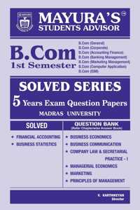B.Com 1st Sem Question Bank Solved - For students of Regular College, Autonomous and all Universities across India