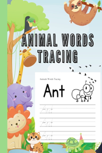 Animals Words Tracing Workbook