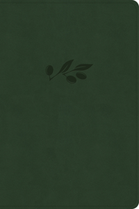 CSB Personal Size Giant Print Bible, Olive Leathertouch