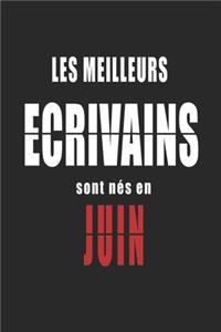 Les Meilleurs Ecrivains sont nés en Juin carnet de notes