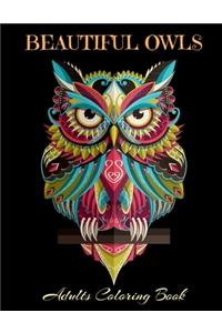BEAUTIFUL OWLS Adults Coloring Book