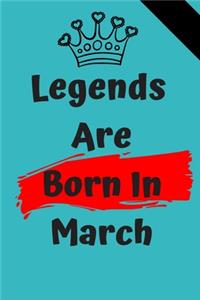 Legends Are Born In April journal