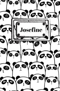 Josefine: Liniertes Panda Notizbuch oder Pandabär Notizheft liniert - Pandas Journal für Männer und Frauen mit Linien