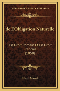 de L'Obligation Naturelle