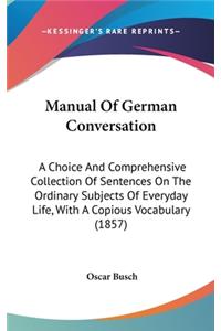 Manual Of German Conversation