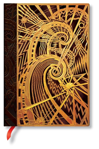 Paperblanks the Chanin Spiral New York Deco Hardcover MIDI Lined Elastic Band Closure 144 Pg 120 GSM