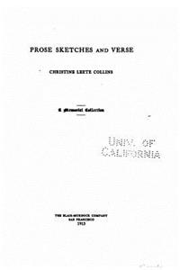Prose sketches and verse