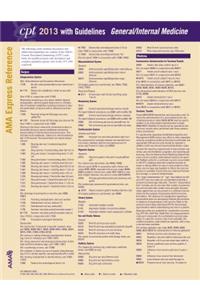 CPT 2013 with Guidelines: General/Internal Medicine