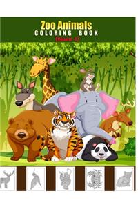 Zoo Animals Coloring Book
